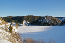 Симский пруд зимой - вид с доменной горы