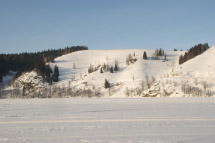 Симский пруд зимой - доменная гора