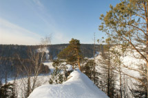 Симский пруд зимой - Вершина горы Жукова шишка